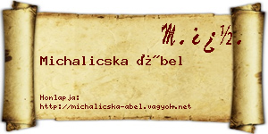 Michalicska Ábel névjegykártya